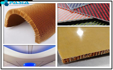 China Plain Weave Pattern Kevlar Honeycomb Sheets For Airplane Partition Wall supplier