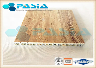 China Travertine Stone Honeycomb Ceiling Panels , Lightweight Stone Panels Moistureproof supplier
